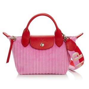 Longchamp Le Pliage Velvet Extra Small Bag in Peony